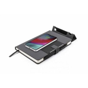 15W Wireless Deluxe Notebook with Phone Stand - <strong>charger</strong>
