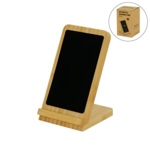 Bamboo Fast Wireless Charger Stand 15W with LED Logo - <strong>accessory</strong>