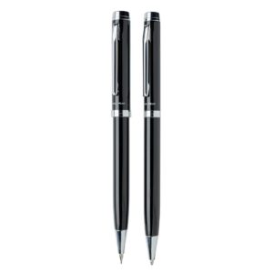 LUZERN SET - Swiss Peak Executive Pen Set - Black/Silver - <strong>luxury</strong>