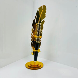 Acrylic Feather Shape Pen Stand - <strong>office</strong>