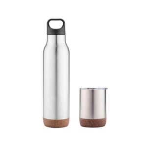 ALMELO - Hans Larsen Insulated Flask & Tumbler Set - Silver - <strong>travel</strong>