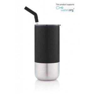 BORCULO - CHANGE Collection Insulated Tumbler with Reusable Straw - Black - <strong>travel</strong>