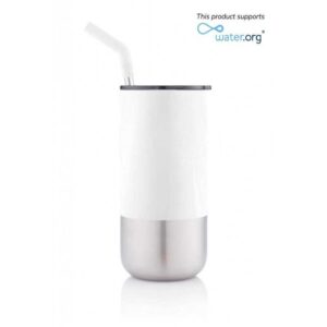 BORCULO - CHANGE Collection Insulated Tumbler with Reusable Straw - White - <strong>travel</strong>