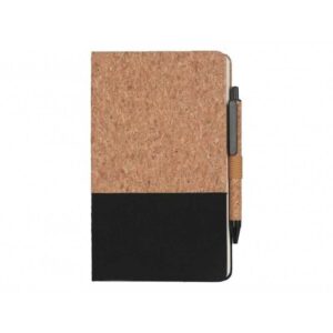 BORSA - eco-neutral A5 Cork Fabric Hard Cover Notebook and Pen Set - Black - <strong>sustainable</strong>