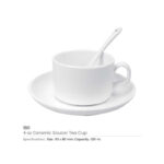 ceramic saucer teacups with spoon 1