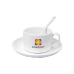 ceramic saucer teacups with spoon 2