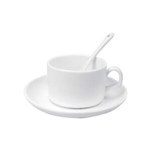 Ceramic Saucer Teacups with Spoon - <strong>kitchenware</strong>