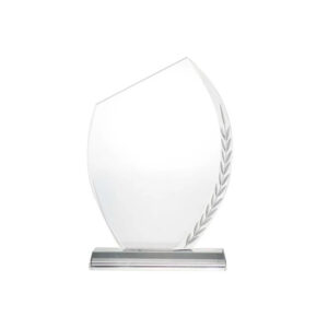 Crystal Awards with Engraved Leaf Design - <strong>trophies</strong>