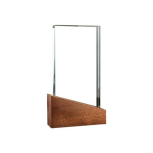 Crystal Awards with Wood Base - <strong>trophies</strong>