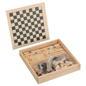 eco-neutral 4-in-1 Wooden Games Box - <strong>family</strong>