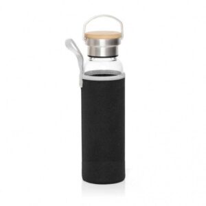 FLOHA - Hans Larsen Borosilicate Glass Bottle with Neo Sleeve - Black - <strong>durable</strong>