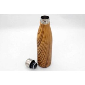 GEYER - Hans Larsen Stainless Steel Water Bottle with Wood Print - Brown - <strong>sustainable</strong>