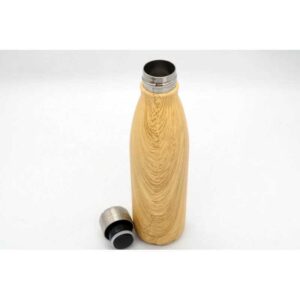 GEYER - Hans Larsen Stainless Steel Water Bottle with Wood Print - Yellow - <strong>sustainable</strong>