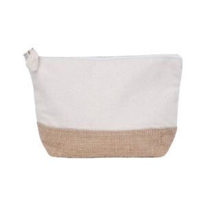 GRS-certified Recycled Cotton-Jute Zipper Pouch - <strong>sustainable</strong>
