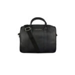 high volt slim leather briefcase zipper 3 compartments 6