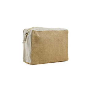 Jute with Cotton Zipper Pouch - <strong>accessory</strong>