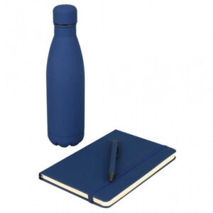LAUTA - Giftology Set of Stainless Bottle, Notebook and Pen - Blue - <strong>giftset</strong>