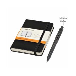 Moleskine Classic Large Notebook & Go Pen Set (Black) - <strong>stationery</strong>