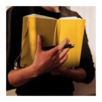 moleskine classic large ruled hard cover notebook orange yellow 7