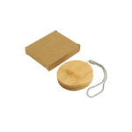 multi charging cable set in round bamboo case 1