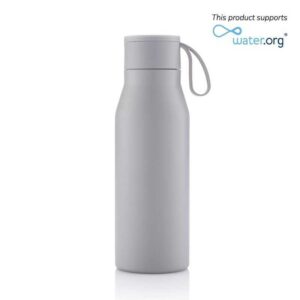 NEBRA - CHANGE Collection Vacuum Bottle with Loop - 600ml - Grey - <strong>insulated</strong>