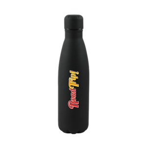 Premium Soft Touch Black Cola Bottles in Stainless Steel, 500ml - <strong>insulated</strong>