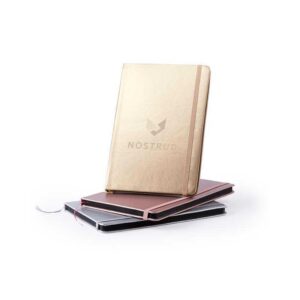 PU A5 Notepad In Metallic Gold Color - <strong>stationery</strong>