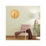 round bamboo wall clock 28 cm dia type analog 4