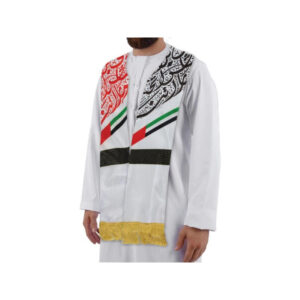 UAE Flag Polyester Scarf with Gold Tassel - <strong>accessory</strong>