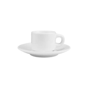 White Cup and Saucer 77ml - <strong>ceramic</strong>