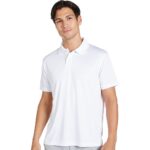 ADF White Small ADF SANTHOME All Day Fresh Polo Shirt with UV protection Small White