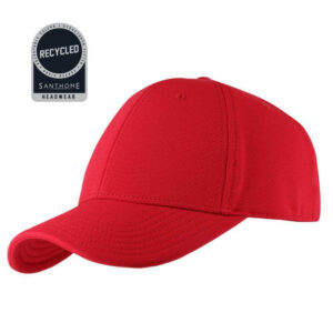 FLEX  - Santhome Recycled 6 Panel Adjustable Cap - Red