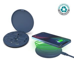 15W Magnetic Wireless Charger Multicable Set - Blue