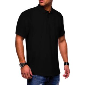 Polo Shirt with Heiq Viroblock Tech (Anti-viral)-Black