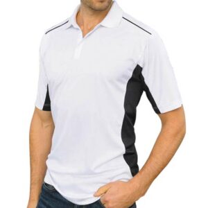 DryNCool Dual Polo Shirt with UV protection-White/ Black