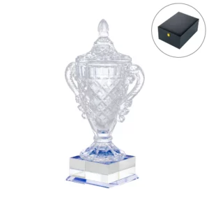 Large Crystal Glass Trophy Cup with Chocolate Gift Edition in Luxury Box