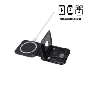 Wireless Charger and Multicable Set - Black