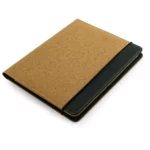 Cork Cover Folder B5 Size with Notepad Pen and Sticky Notes MB 10 Closed View