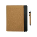 Cork Cover Folder B5 Size with Notepad Pen and Sticky Notes MB 10 View 3