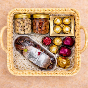 Ramadan Gift Basket UAE with premium dry fruits and chocolates