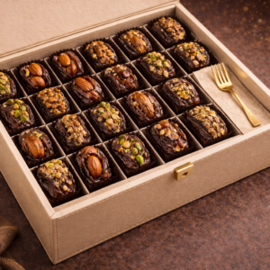 Eid Corporate Gift – Premium Stuffed Dates Collection with chocolate and nuts